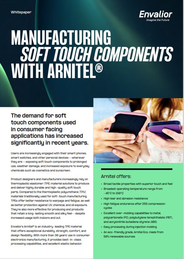 Manufacturing soft touch components with Arnitel®